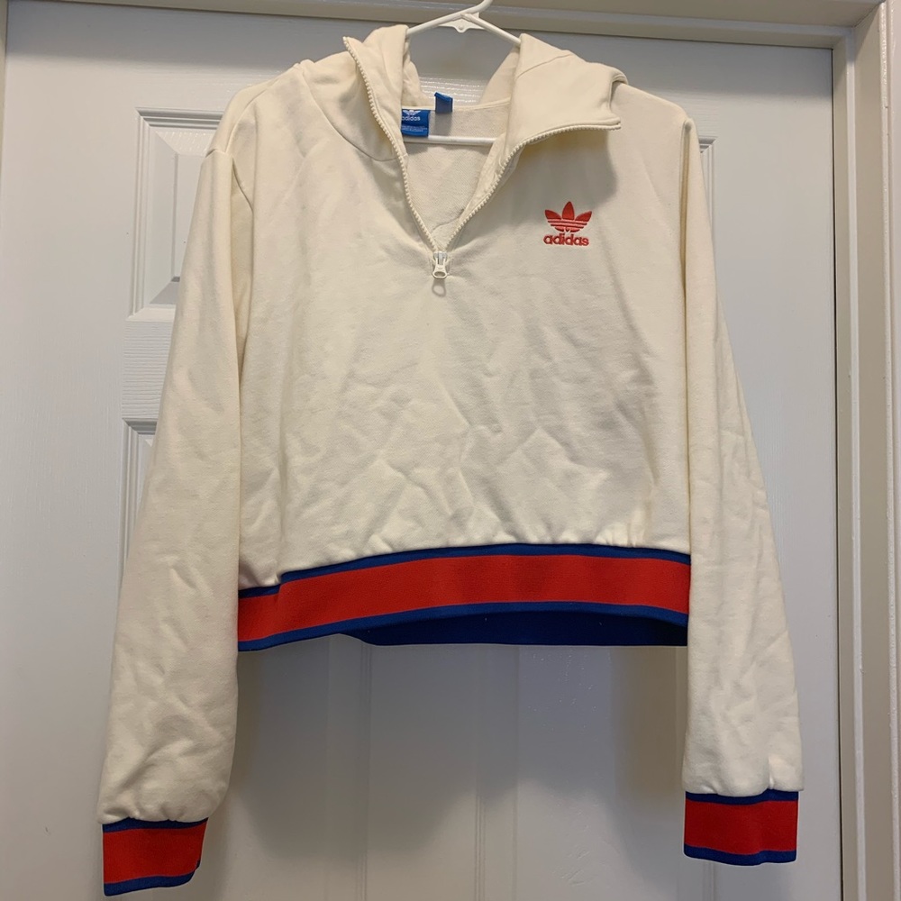 Adidas Crop Graphic Hoodie Sz XL